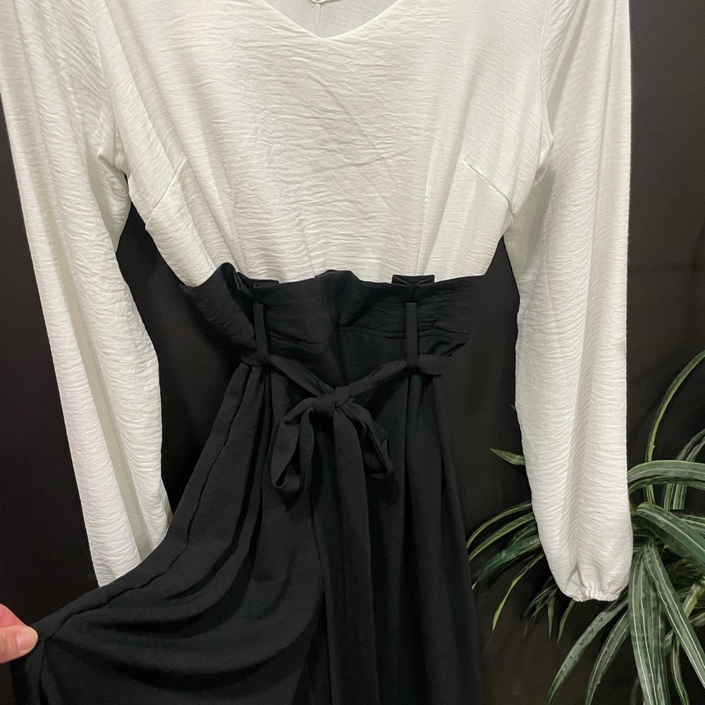 Altar’d State Black and White Women's Pant Jumper